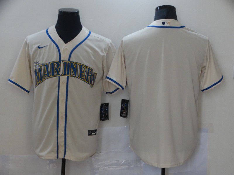 Men Seattle Mariners Blank Cream Game 2021 Nike MLB Jersey->milwaukee brewers->MLB Jersey